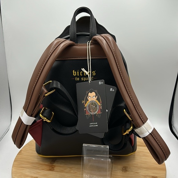 NWT Disney Loungefly Beauty and the Beast Gaston Villains Scene Mini Backpack